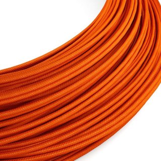 Slaboprúdový látkový kábel oranžový RM15 - hodvábny