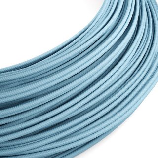 Slaboprúdový látkový kábel azúrový RM17 - hodvábny