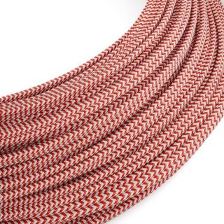 hodvabny so vzorom kabel biela slaboprudovy opleteny cak cervena cik rz09 -