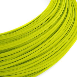 Slaboprúdový látkový kábel "Fluo žltý" RF10 - hodvábny