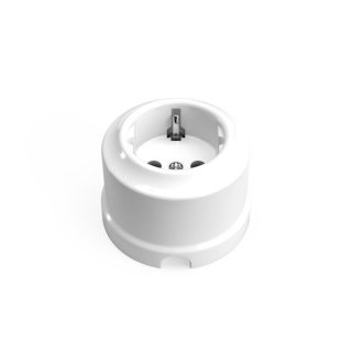 schuko povrch zasuvka 230v na porcelanova biela
