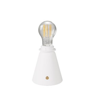 Stolná lampa na batérie Cabless11 so žiarovkou A60 1,3W – s úchytom pre tienidlo