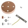 Kovová stropná krytka na luster Ø120mm - s piatimi otvormi