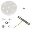 Kovová stropná krytka na luster Ø120mm - so siedmimi otvormi