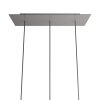 Kovový baldachýn na strop Rose-One XXL 675 x 225mm - s tromi otvormi v rade