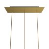 Kovový baldachýn na strop Rose-One XXL 675 x 225mm - s tromi otvormi v rade