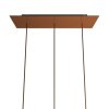 Kovový baldachýn na strop Rose-One XXL 675 x 225mm - s tromi otvormi v rade