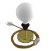 Kovová stolná lampa retro Alzaluce Metal - s úchytom pre tienidlo