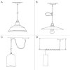 Závesné bodové osvetlenie Tub-E14 Metal - dvojdielne