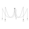 Luster pavúk Spider Metal s piatimi objímkami E27