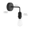 Vonkajšia nástenná lampa s ramenom Fermaluce EIVA E27 pre tienidlo - IP65