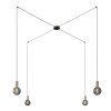 Luster pavúk Spider Metal so štyrmi objímkami E27