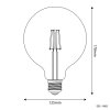LED žiarovka filament E27 Globe Clear - G125 | 4W | CRI80