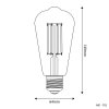 Stmievateľná LED žiarovka E27 Edison Clear - ST64 | 7W | CRI80