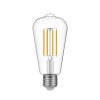 Stmievateľná LED žiarovka E27 Edison Clear - ST64 | 7W | CRI80