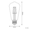 Opálová žiarovka E27 Edison Milky - ST64 | 4W | CRI80