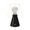 Stolná lampa na batérie Cabless11 so žiarovkou A60 1,3W – s úchytom pre tienidlo