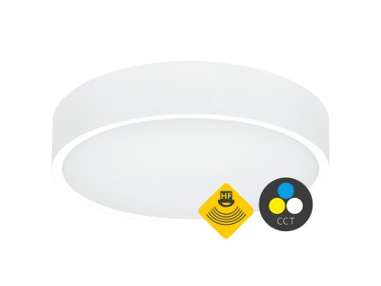 LED sv. vč. HF senz. 25W,CCT, 2750lm,IP65,bílá