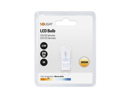 Solight LED žárovka G9, 2,5W, 3000K, 215lm