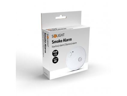 Solight detektor kouře + alarm, 85dB, bílý + 9V baterie