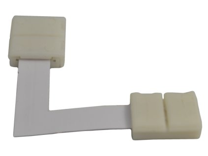 Solight propojovací pravoúhlý konektor pro LED pásy, 8mm zacvakávací konektor na obou stranách, 1ks, sáček