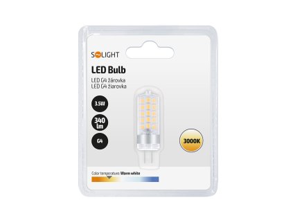 Solight LED žárovka G4, 3,5W, 3000K, 340lm