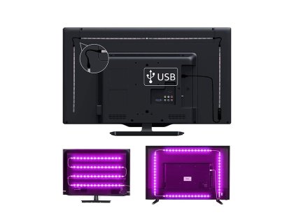 Solight LED WIFI smart RGB pásek pro TV, 4x50cm, USB