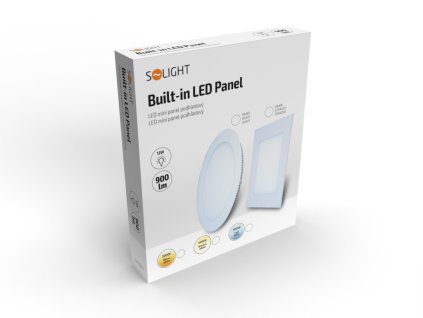 Solight LED mini panel, podhledový, 12W, 900lm, 3000K, tenký, čtvercový, bílý