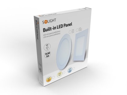 Solight LED mini panel, podhledový, 18W, 1530lm, 3000K, tenký, kulatý, bílý