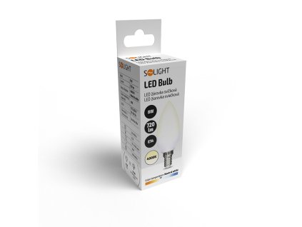 Solight LED žárovka, svíčka, 8W, E14, 4000K, 720lm