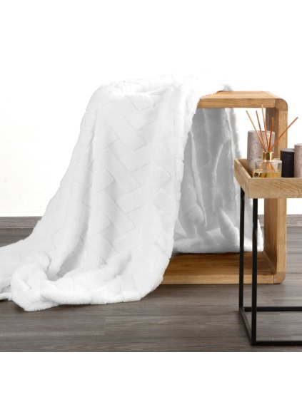 Deka D91 CARO 70 X 160 CM bílá