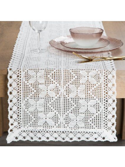 Ubrus MARTHA 40 X 140 CM bílý