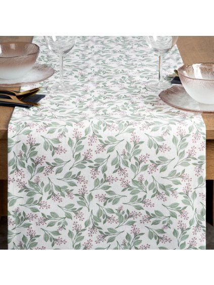 OBRUS GRACE 40 X 140 CM bílý