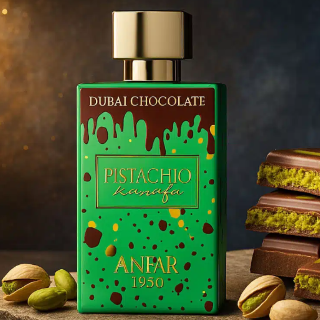 Anfar Pistachio Kunafa – Parfum s vôňou dubajskej čokolády