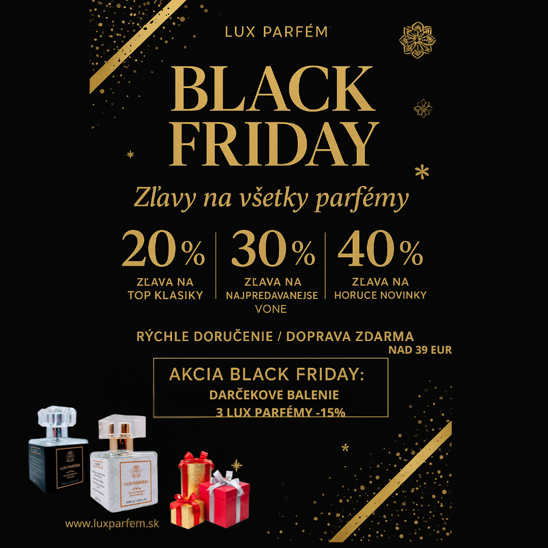 🖤 BLACK FRIDAY v Lux Parfém je TU! 🖤