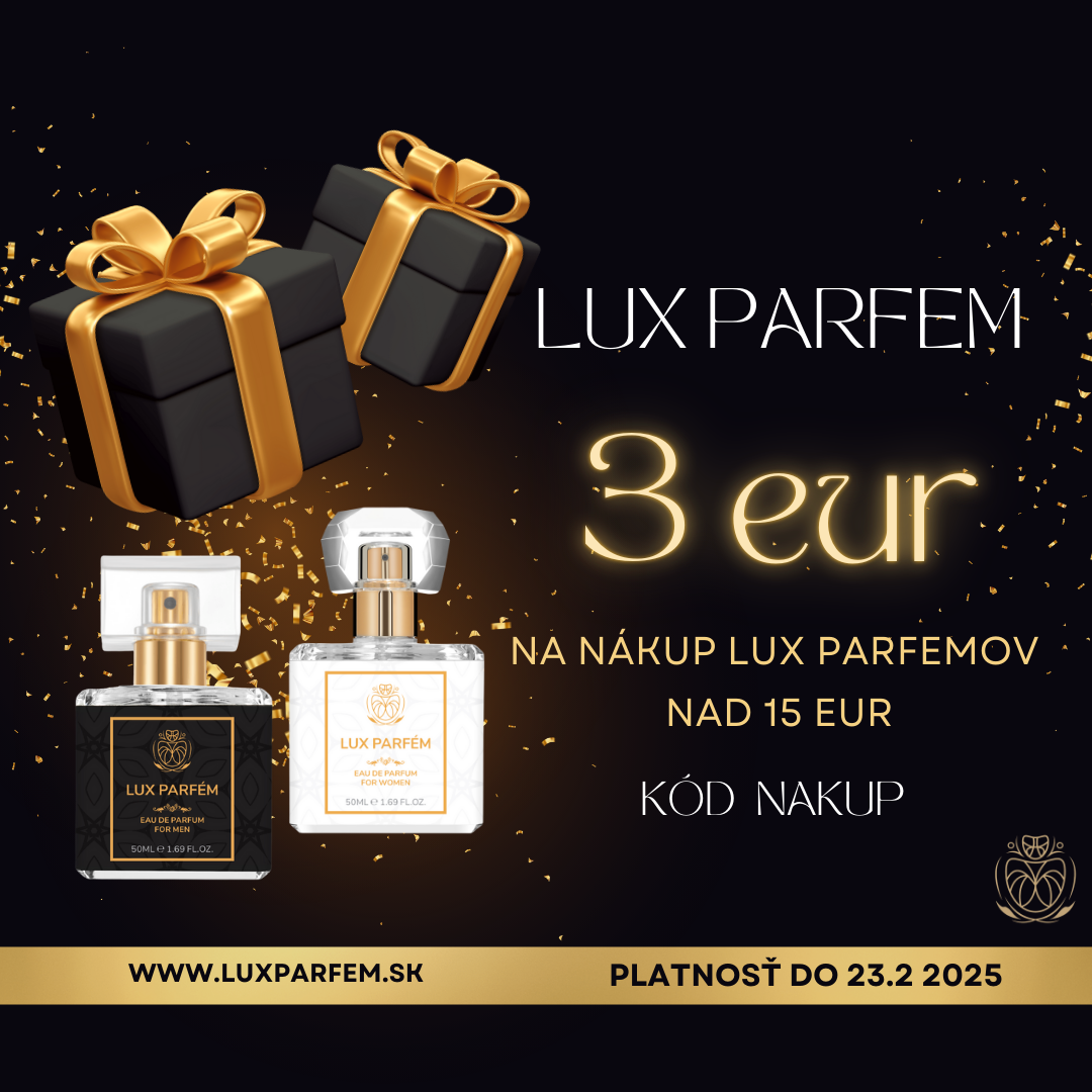 Zľava na Nákup LUX PARFÉMOV 3 eura