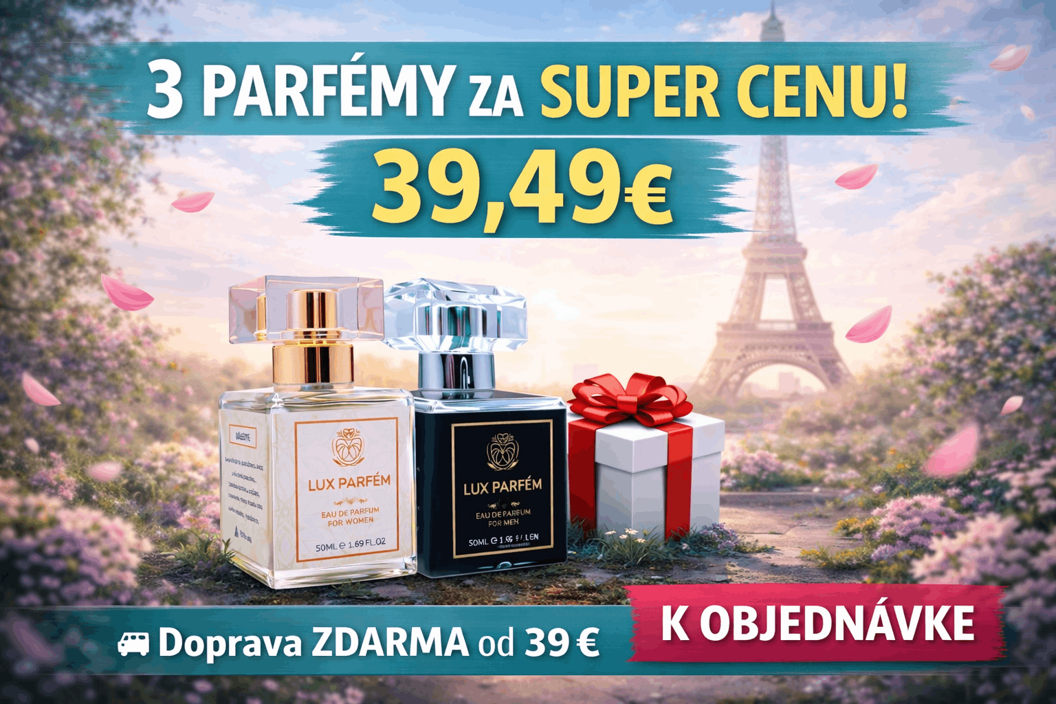 3 parfémy za super cenu 39,49 € Lux Parfém