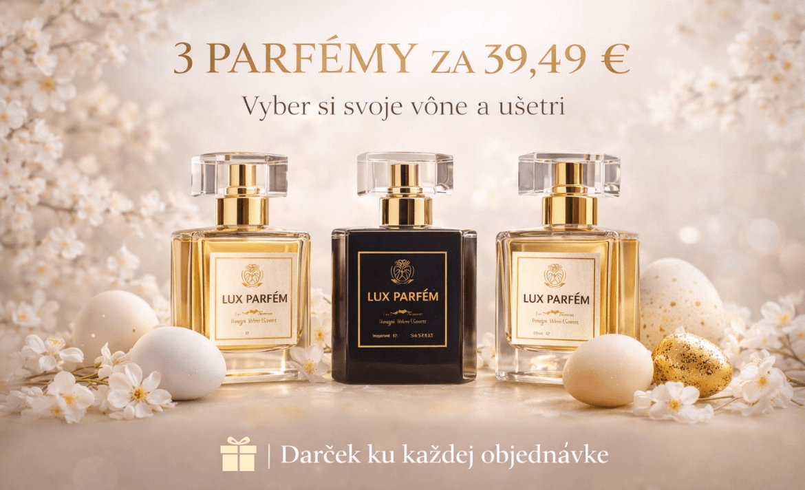 Zlaté Vajíčko 3 parfémy za super cenu 39,49 € Lux Parfém