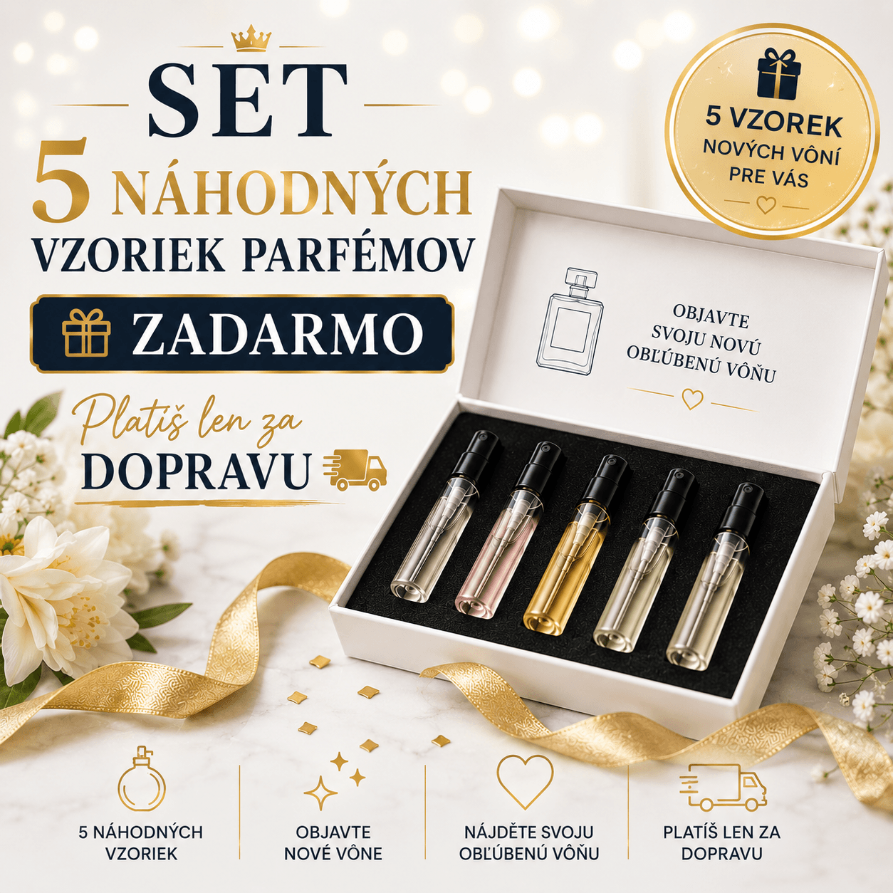 Vyskúšajte naše vône úplne zadarmo! Objednajte si sadu vzoriek.