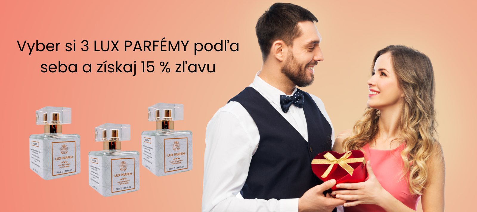 Vyber si 3 LUX PARFÉMY podľa seba a získaj 15 % zľavu