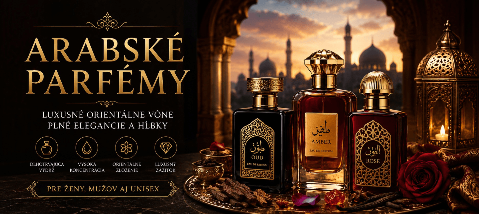Arabské Parfémy | Luxusné Orientálne Vône pre Ženy aj Mužov