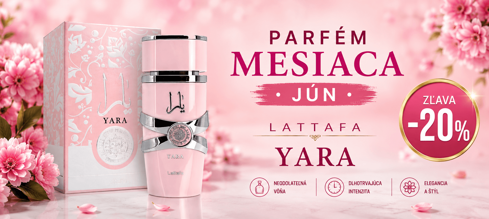 PARFÉM MESIACA JÚN   LATTAFA YARA teraz so zľavou -20 % / Lux Parfém.sk