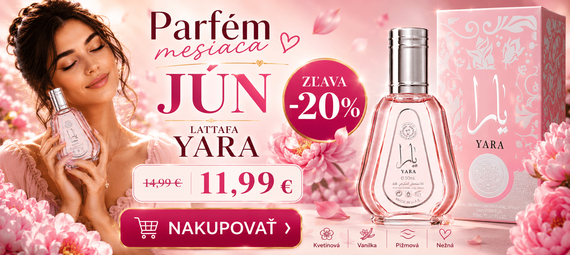 PARFÉM MESIACA JÚN LATTAFA YARA teraz so zľavou -20 % / Lux Parfém.sk