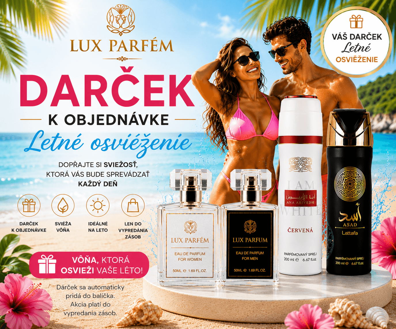 DARČEK K OBJEDNÁVKE – LETNÉ OSVIEŽENIE! Lux Parfem.sk