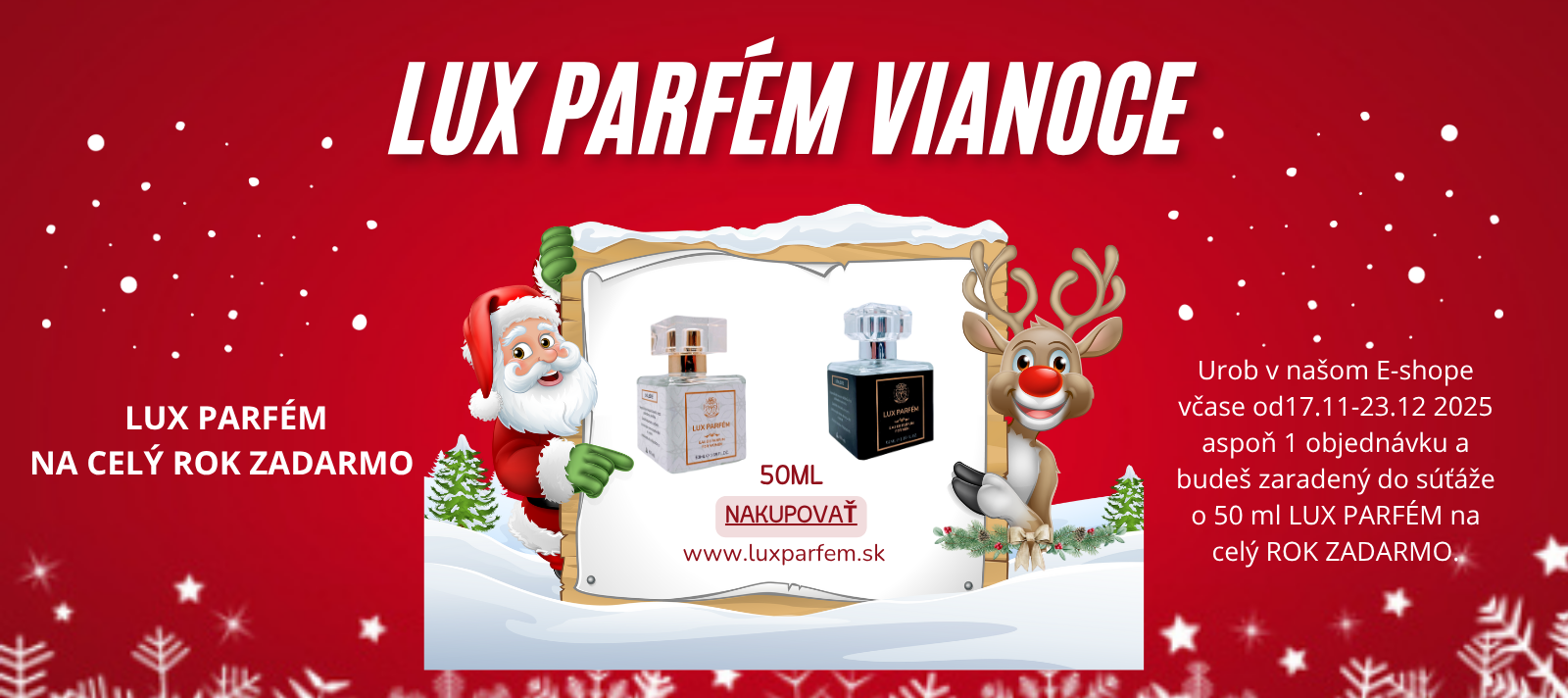 🎅🎄✨LUX PARFÉM NA CELÝ ROK ZADARMO! ✨🎄🎅