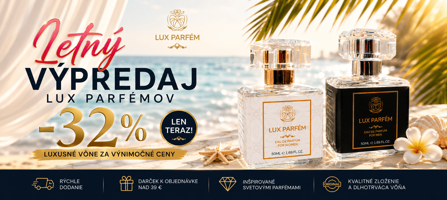 Luxusné parfémy so zľavou