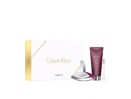 Calvin Klein Euphoria darčeková sada pre ženy parfumovaná voda 100 ml + telové mlieko 200 ml + parfumovaná voda roll-on 10 ml