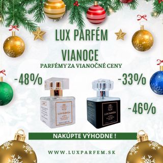 🎄 LUX PARFÉM VIANOCE S MEGA ZĽAVAMI! ✨ -48% • -46% • -33% Najkrajší čas roka vonia luxusom – a ty môžeš ušetriť ako nikdy...