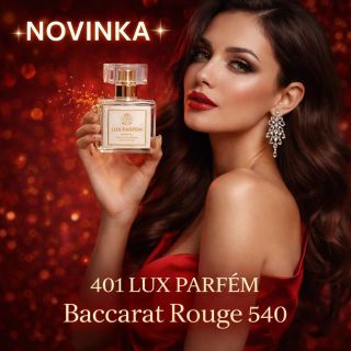 ✨ NOVINKA – ešte lepšia vôňa! ✨ Predstavujeme 401 LUX PARFÉM Baccarat Rouge 540 — intenzívna, elegantná a nezabudnuteľná...