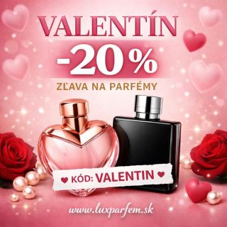 💘 VALENTÍN -20 % 🎁 Láska vonia najkrajšie… a teraz aj výhodnejšie! ✅ Zľava -20 % na parfémy 🏷️ Kód: VALENTIN (zadaj v...